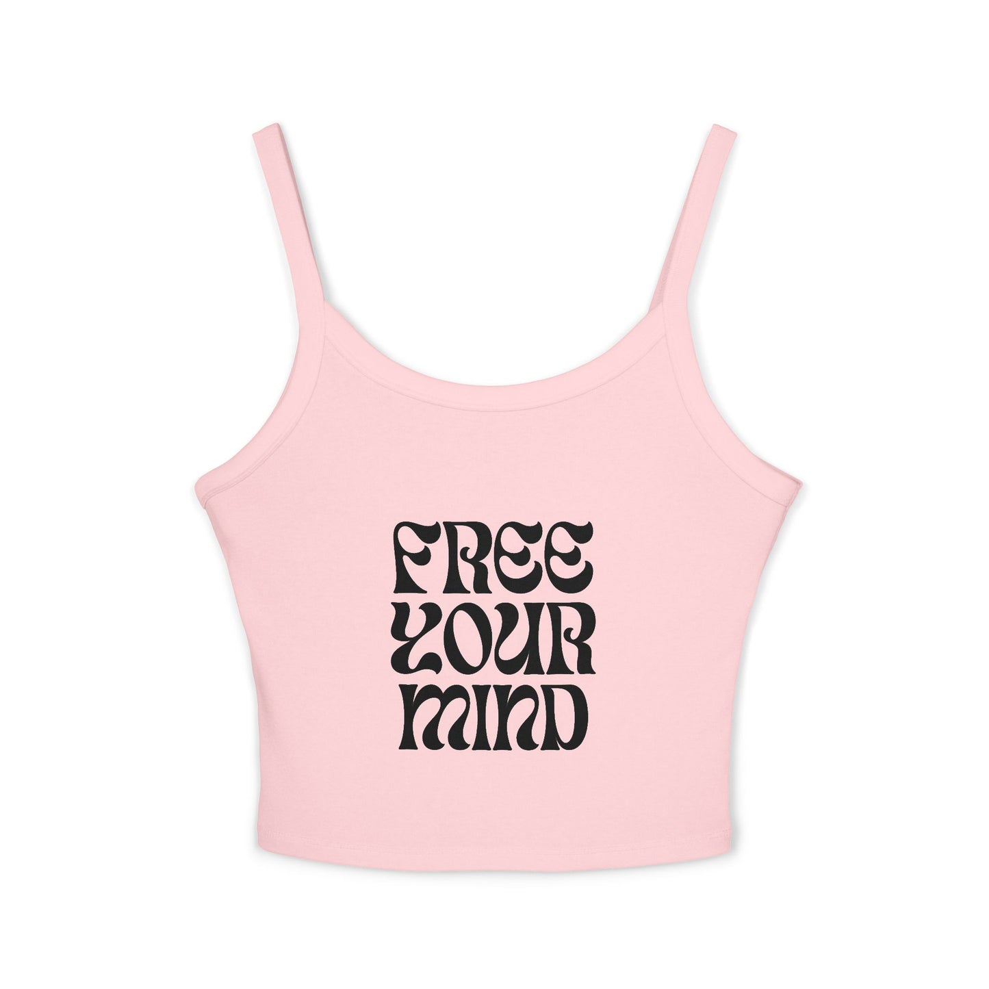 64_Women's "Free Your Mind" Spaghetti Strap Tank Top