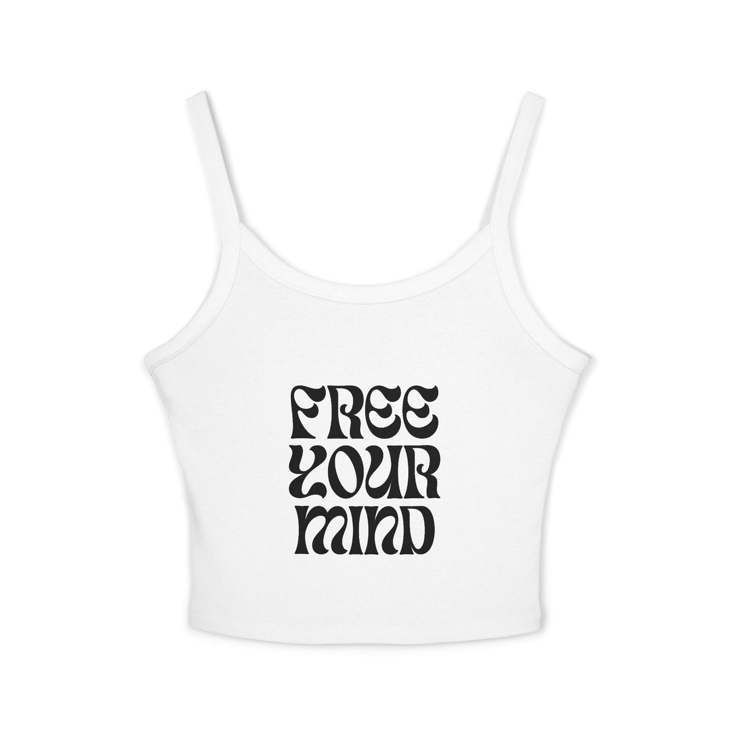 64_Women's "Free Your Mind" Spaghetti Strap Tank Top