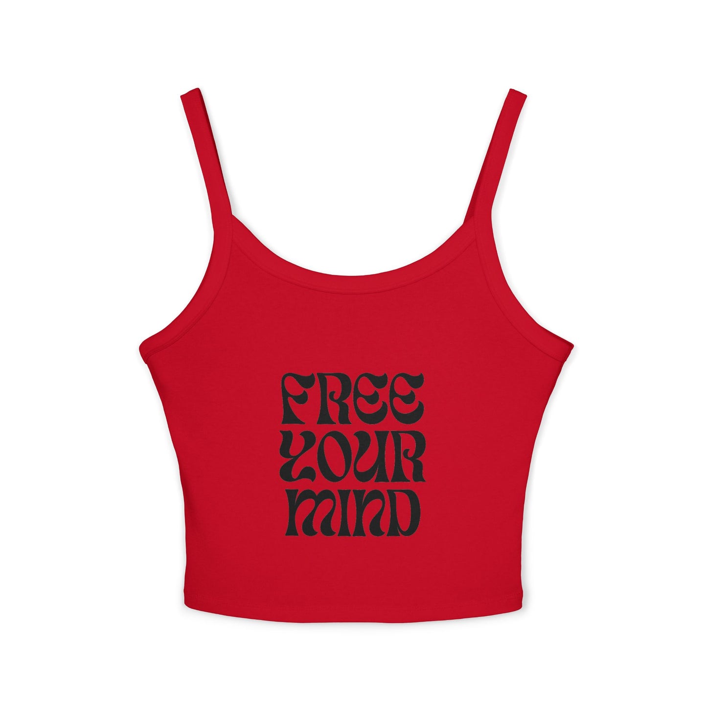 64_Women's "Free Your Mind" Spaghetti Strap Tank Top