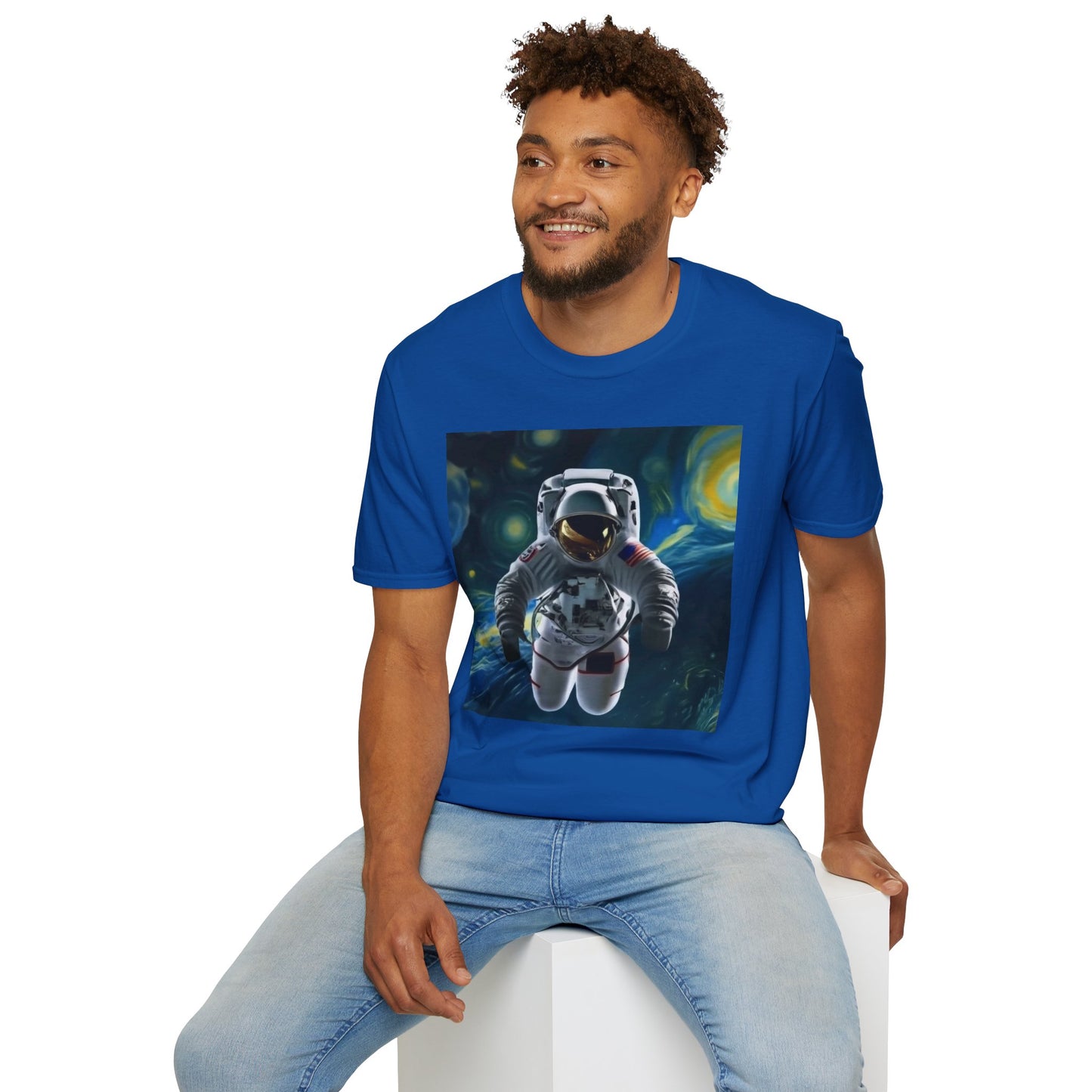 Unisex "Space Man Blue" Softstyle T-Shirt