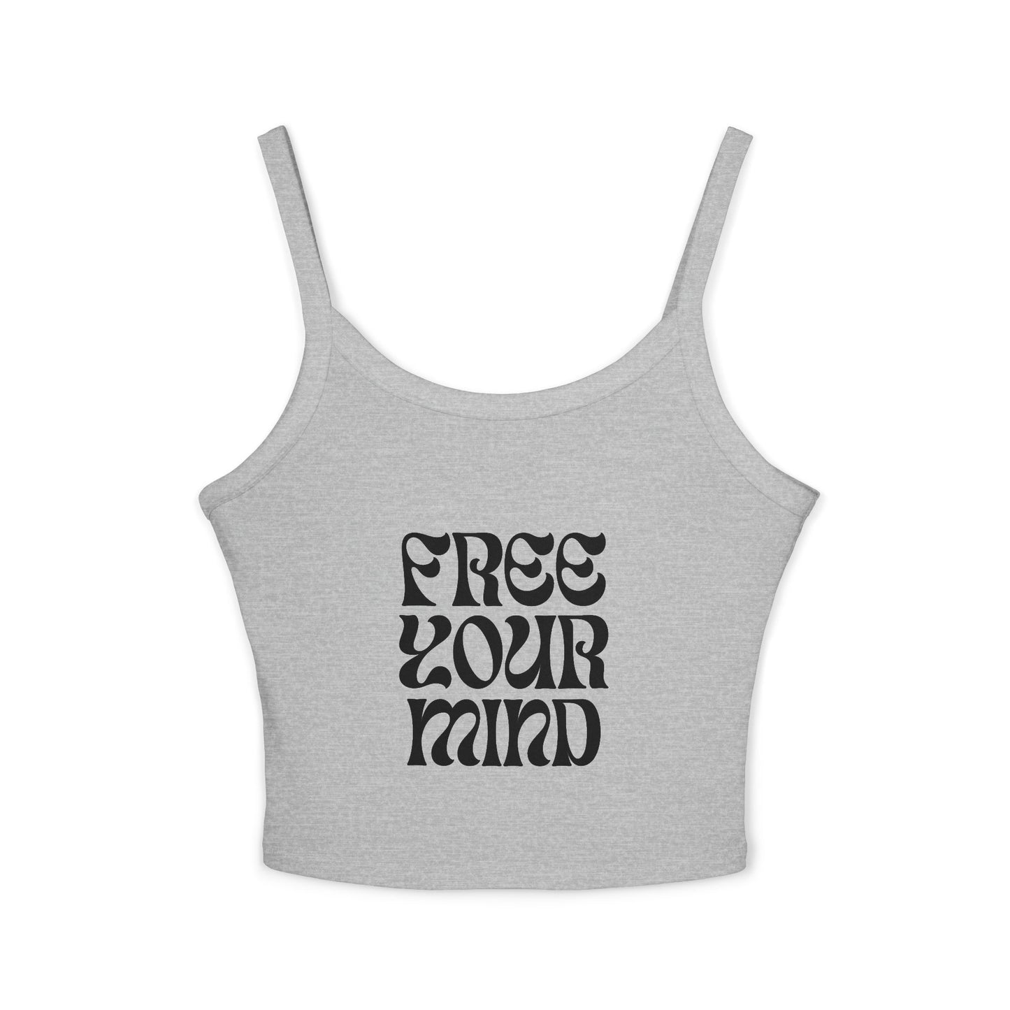 64_Women's "Free Your Mind" Spaghetti Strap Tank Top