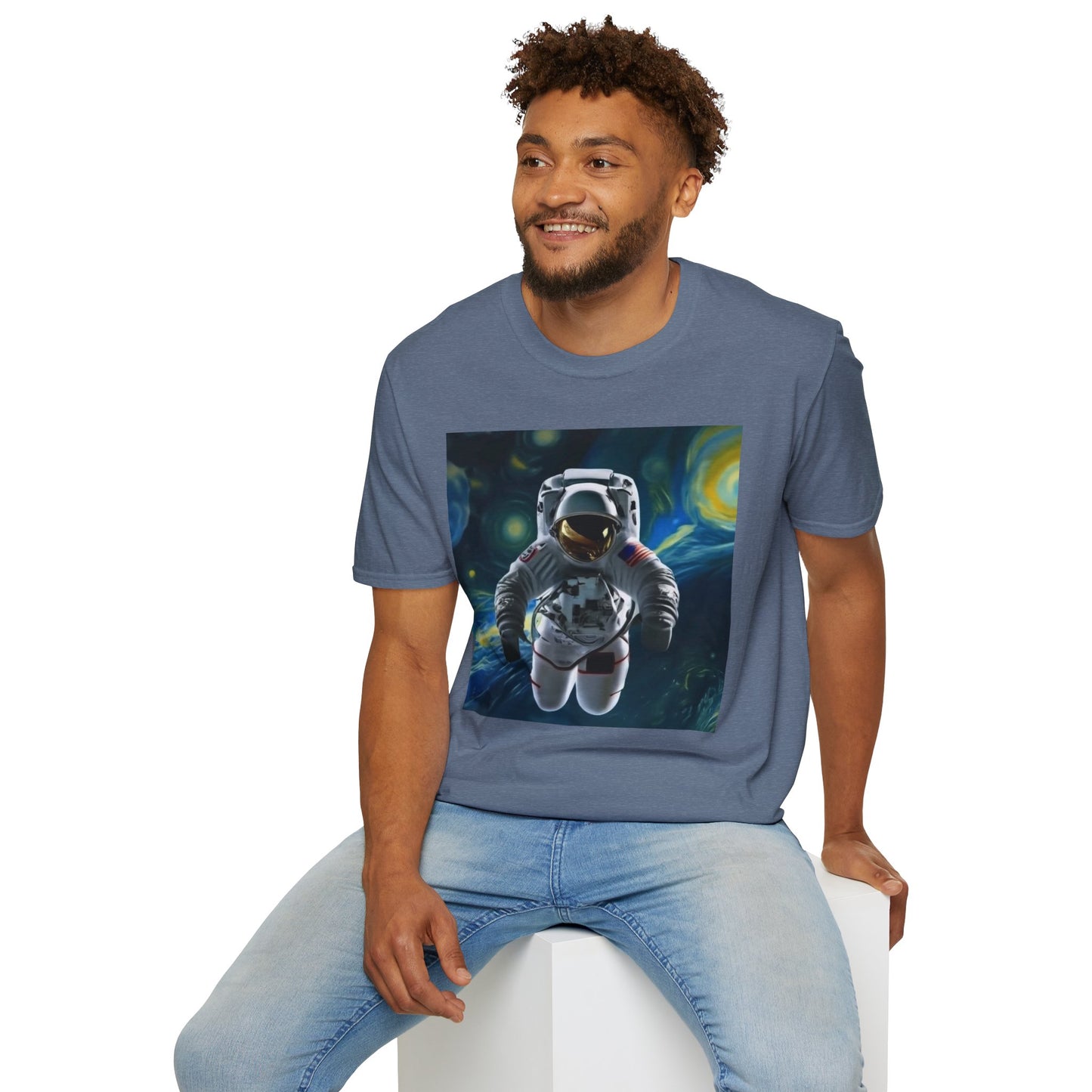 Unisex "Space Man Blue" Softstyle T-Shirt