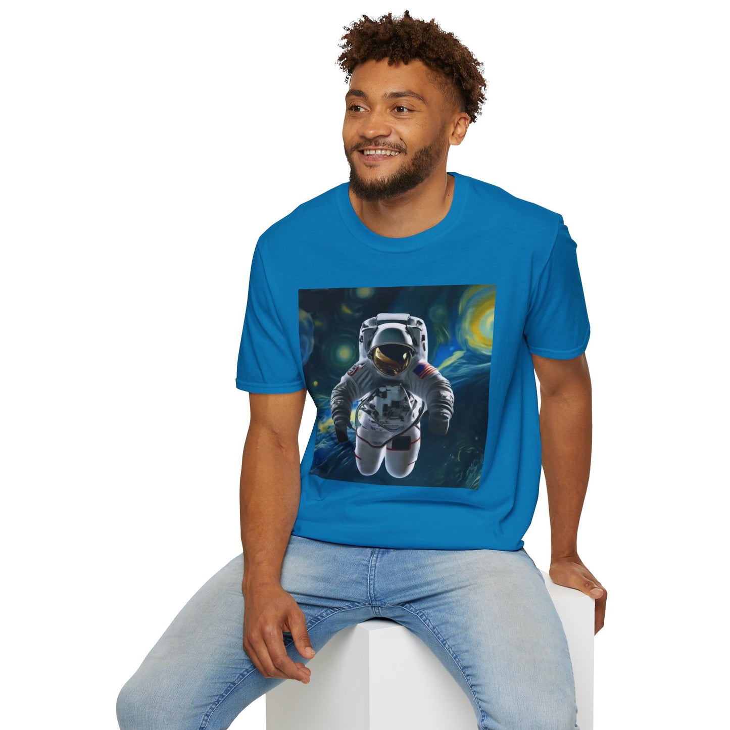 Unisex "Space Man Blue" Softstyle T-Shirt