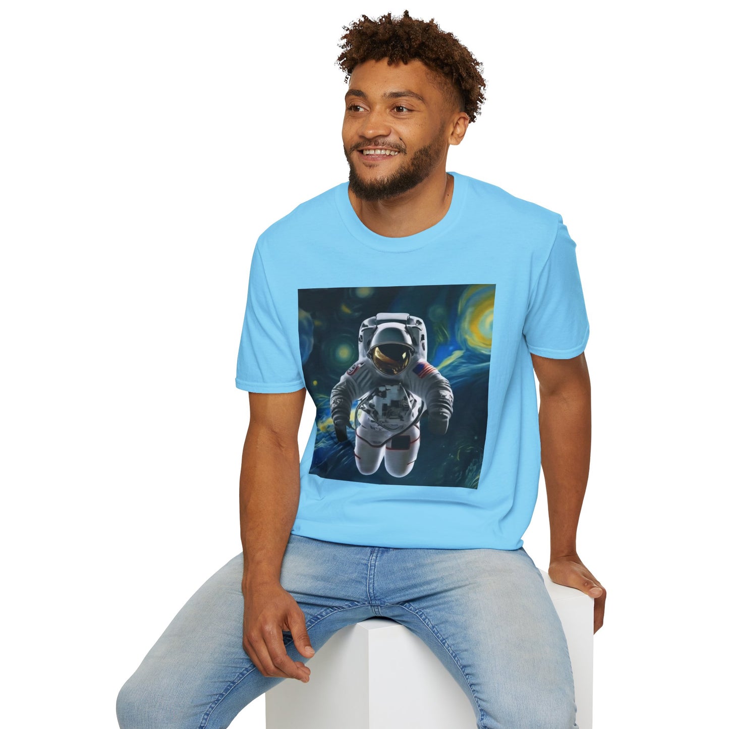 Unisex "Space Man Blue" Softstyle T-Shirt