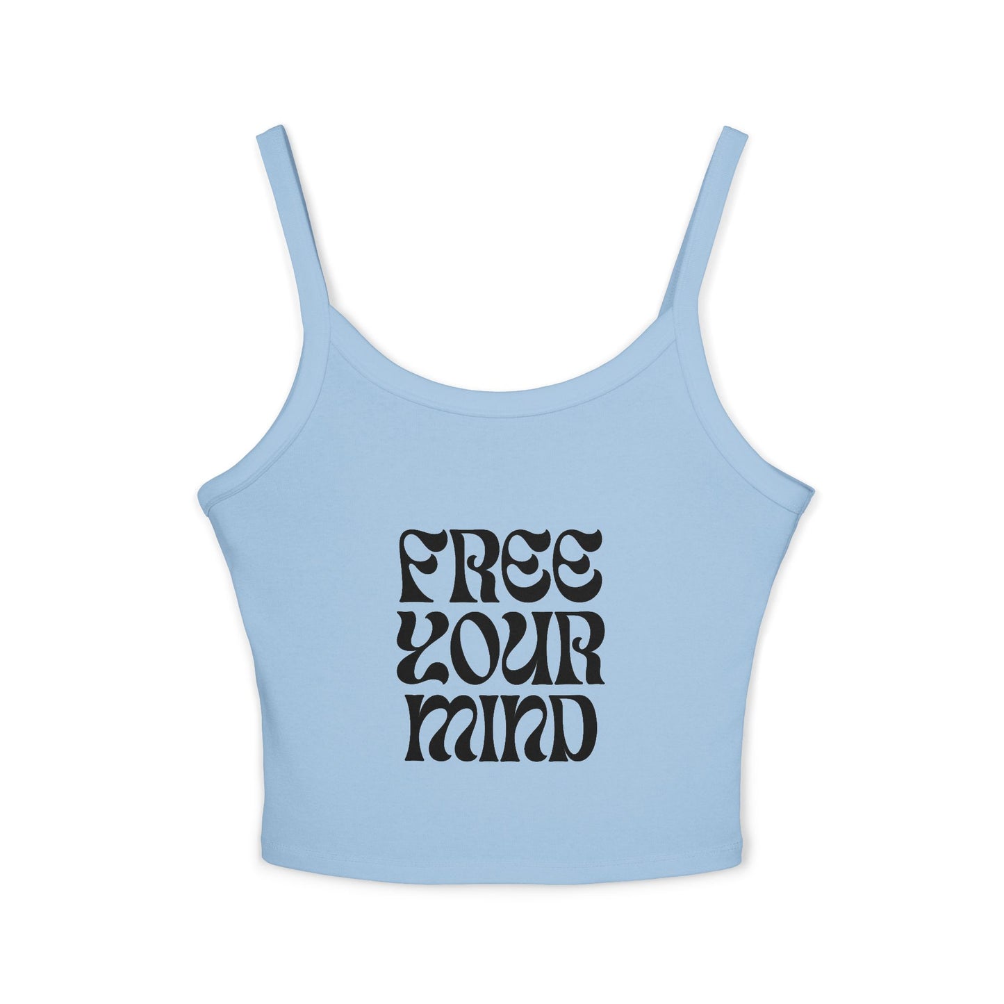 64_Women's "Free Your Mind" Spaghetti Strap Tank Top