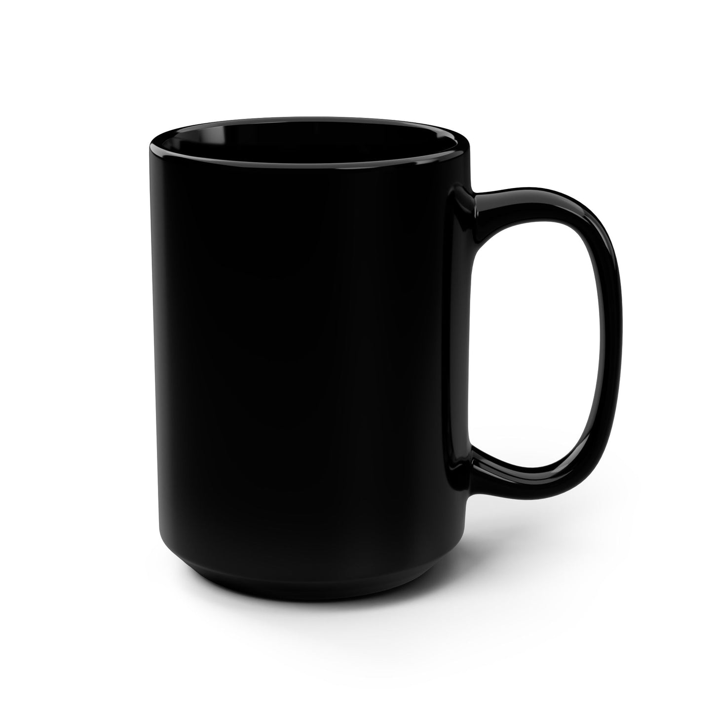 zz "Happiness" Black Mug, 15oz